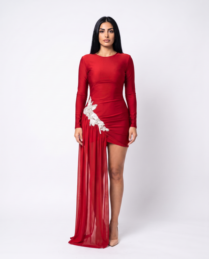Abito con strass e frange Kaia